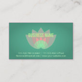 Moderne, rosa Lotos-Blume, Wellness-Industrie Visitenkarte (Rückseite)