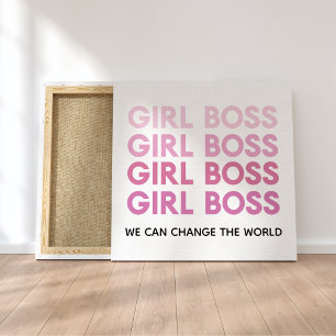 Moderne rosa Mädchen-Chefin bestes Mädchen-Geschen Leinwanddruck