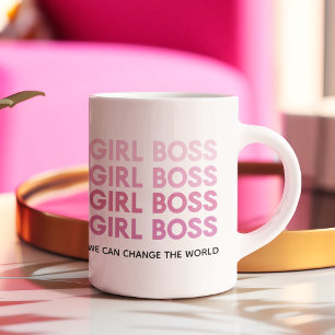 Moderne rosa Mädchenboss-Best-Girly-Geschenk Kaffeetasse