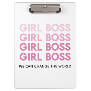 Moderne rosa Mädchenboss-Best-Girly-Geschenk Klemmbrett