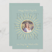 Moderne rosa Mama die beste Muttertagskarte (Vorne/Hinten)