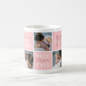 Moderne rosa Mama FotoCollage Kaffeetasse (Mittel)