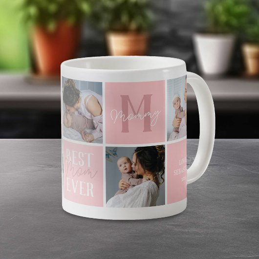 Moderne rosa Mama FotoCollage Kaffeetasse