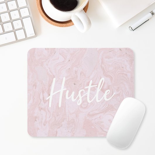Moderne rosa Marmor-Hustle-Mauspad Mousepad
