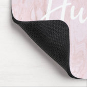 Moderne rosa Marmor-Hustle-Mauspad Mousepad (Ecke)