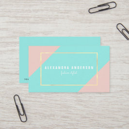 Moderne rosa & Mini Green Business Card Visitenkarte