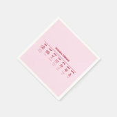 Moderne rosa, minimale Hochzeitstipps Details Serviette (Ecke)