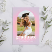Moderne rosa Minimalistische Foto Abschluss Einlad