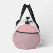 Moderne rosa minimalistische Gingham-Muster-Monogr Duffle Bag (Rechts)