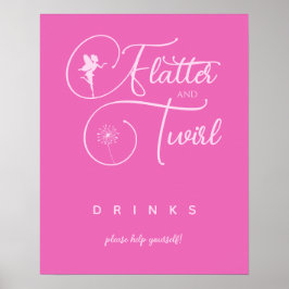 Moderne rosa Minimalistische Pflegeprodukte Poster