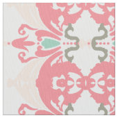 Moderne rosa Minzgrau-Blumenmuster Stoff (Nahaufnahme)