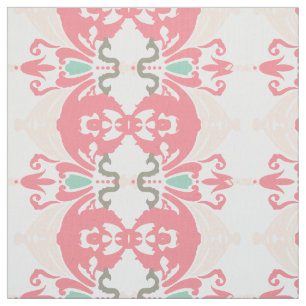 Moderne rosa Minzgrau-Blumenmuster Stoff