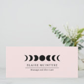 Moderne rosa Mondphasen Elegantes Geschenkzertifik (Stehend Vorderseite)