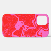 Moderne rosa Monogram Case-Mate iPhone Case (Rückseite (Horizontal))