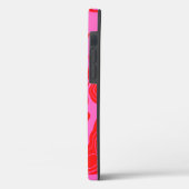 Moderne rosa Monogram Case-Mate iPhone Case (Rückseite / Links)