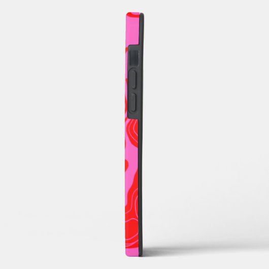 Moderne rosa Monogram Case-Mate iPhone Case (Rückseite / Links)