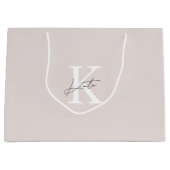 Moderne rosa Monogramm Bridesmaid Vorschlag Gesche Große Geschenktüte (Vorderseite)