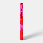 Moderne rosa Monogramm Case-Mate iPhone-Hülle iPhone Hülle (Linke Seite)