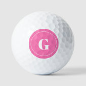 Moderne rosa Monogramm fett Anfangswomens Golfball (Vorderseite)