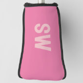 Moderne rosa Monogramm-Initialen Golf Headcover (Rotieren 90)