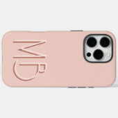 Moderne rosa Monogramm-Initialen zeitgemäß Case-Mate iPhone Hülle (Rückseite (Horizontal))