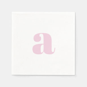 Moderne rosa Monogramm Servietten