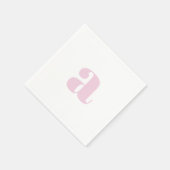 Moderne rosa Monogramm Servietten (Ecke)
