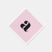 Moderne rosa Monogramm Servietten (Ecke)