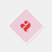 Moderne rosa Monogramm Servietten (Ecke)