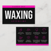 Moderne rosa Nachsorgekarte, Haarentfernung B Visitenkarte (Vorne/Hinten)