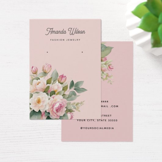 Moderne Rosa Ohrkarte (Schreibtisch)