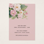 Moderne Rosa Ohrkarte (Rückseite)