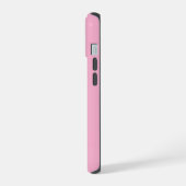 Moderne rosa-orange Monogramm Anfangsbuchstaben pe iPhone 15 Hülle (Linke Seite)