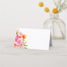 Moderne, rosa orangefarbene Blume Hochzeit Willkom