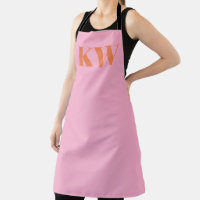 Moderne rosa orangefarbene Monogramm-Initialen Per