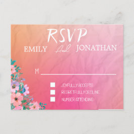 Moderne rosa-orangefarbene UAWG Einladungspostkarte