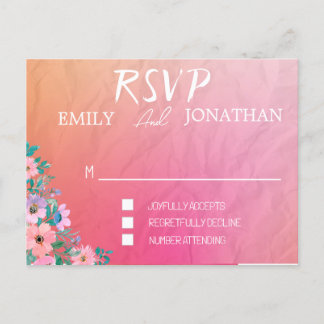 Moderne rosa-orangefarbene UAWG Einladungspostkarte