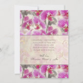 Moderne rosa Orchid Floral Moving Ankündigung (Rückseite)