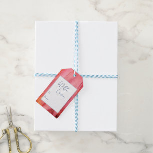 Moderne rosa Pastellblau mit Liebe-Geschenketikett Geschenkanhänger