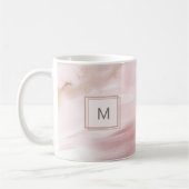 Moderne, rosa Pastellfarben Pinselstriche Tasse (Links)