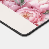 Moderne Rosa Peonies Bloral Schreibtischunterlage (Ecke)