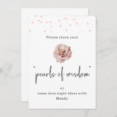 Moderne rosa Perlen der Weisheit - Zeichen Einladung (Vorne/Hinten)