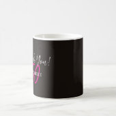 Moderne rosa personalisierte Dankeschön Geburtstag Kaffeetasse (Mittel)