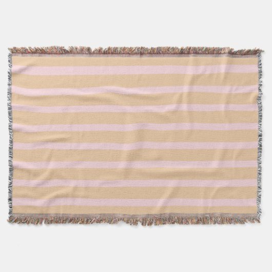 Moderne rosa-pfirsich-gestreift decke (Vorderseite)