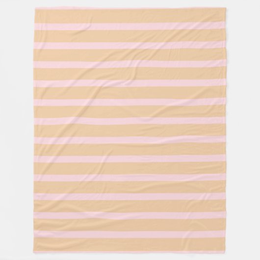 Moderne rosa Pfirsich-Taffy-gestreifte Fleece-Deck Fleecedecke (Vorderseite)