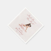 Moderne rosa Pilates Princess Geburtstagsparty Serviette (Ecke)