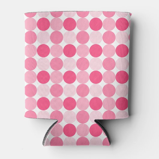 Moderne rosa Polka Dots Niedlich und stilvoll gest Dosenkühler (Vorderseite)