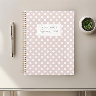 Moderne rosa Polka Dots Planer