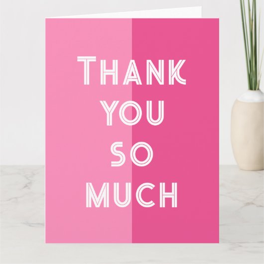 Moderne rosa Pop Art Danke Karte (Vorderseite)