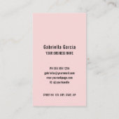 Moderne rosa QR-Code-Logo Schöne Visitenkarte (Rückseite)